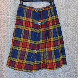 Vintage Summit of Boston Wool Skirt Tartan Plaid A-line High Waisted Scottish